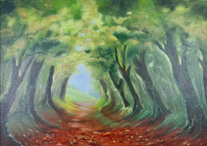 Sun-kissed forest